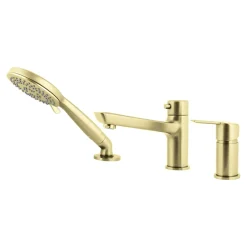 Deante Bateria wannowa 3-otworowa złoto szczotkowane ARNIKA