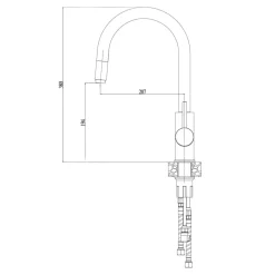 Alveus Bateria z wyciąganą wylewką czarna PLAY