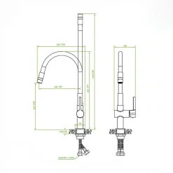 inny Bateria zlewozmywakowa z elastyczną wylewką 2 strumienie LAVEO LEX chrom
