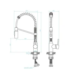 Baterie|inny Bateria zlewozmywakowa z 3 strumieniami wody LAVEO SILVA chrom