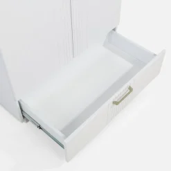 Biała szafa z szufladą DEKO