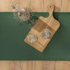 Bieżnik welurowy ciemnozielony VELVIO 40x130 cm