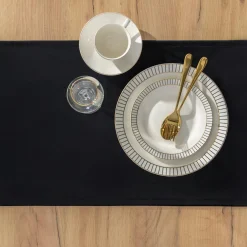 Obrusy, Serwetki I Bieżniki|Obrusy, Serwetki I Bieżniki| Bieżnik welurowy czarny VELVIO 40x130 cm