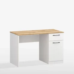 inny Biurko białe z ryflowaniem VELUTTO