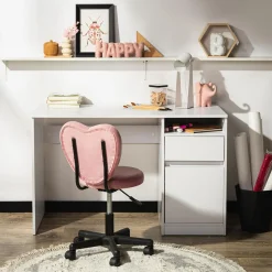 Dzieci Biurko białe z szafką i szufladą BILL
