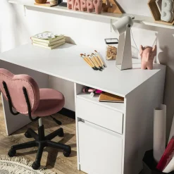 Dzieci Biurko białe z szafką i szufladą BILL