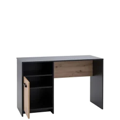 Biurka|Biurka| Biurko czarne z szafką STONE II