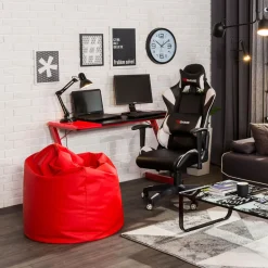 XGAME Biurko gamingowe NEON SKY czerwone