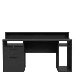 Dzieci FORTE Biurko gamingowe TEZAUR czarne