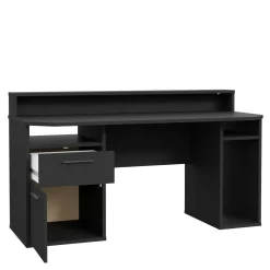 Dzieci FORTE Biurko gamingowe TEZAUR czarne