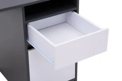 Biurka|Biurka| Biurko grafitowe z szafką i szufladą BILL