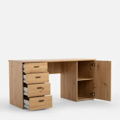 Biurka|FORTE Biurko z 4 szufladami GOLDSBORO