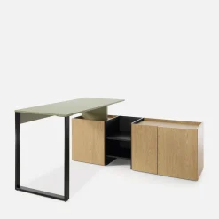 Biurka|Biurka|inny Biurko z komodą zielone SERGIO