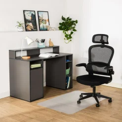 Dzieci inny Biurko z półkami szare CARBON