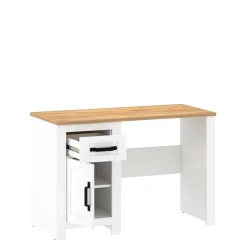 Dzieci Biurko z szafką i szufladą białe LANZETTE