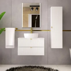 inny Blat łazienkowy biały mat 80 cm