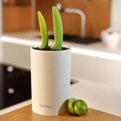 Vialli Design Blok stojak na noże BIANCO biały