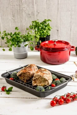 Formy, Naczynia I Akcesoria Do Pieczenia|Prima Cucina Brytfanna z rusztem 37x25x5 cm