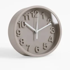 inny Budzik okrągły beżowy 13,1 cm