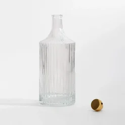 inny Butelka szklana ryflowana 1 l