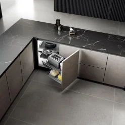 Systemy Cargo|VORTUNG Cargo narożne lewostronne, front uchylny, highclass grey