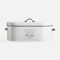 inny Chlebak metalowy biały 34,5x18x15 cm