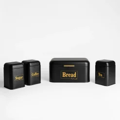 inny Chlebak metalowy czarny 30,5x20,7x15,1 cm