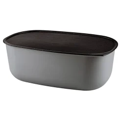 Chlebaki| Chlebak z pokrywą szaro-czarny 37,5x15 cm