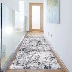 Dywany Z Krótkim Włosiem|Chodniki|inny Chodnik przecierany szarogranatowy LONG 67x160 cm