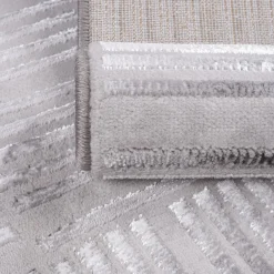 Chodniki|Dywany Z Krótkim Włosiem|inny Chodnik srebrny LINIE MIGUEL 67x160 cm