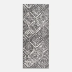Chodniki|Dywany Z Krótkim Włosiem|inny Chodnik szary w kwadraty NORWAY 67x160 cm
