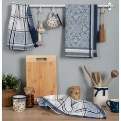 Tekstylia Kuchenne|Tekstylia Kuchenne| Ściereczka kuchenna granatowa MAJOLICA 50x70 cm