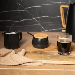 Cukiernice I Mleczniki|inny Cukiernica porcelanowa czarna BONA 9 cm