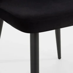 Krzesła|inny Czarne krzesło tapicerowane LOTER