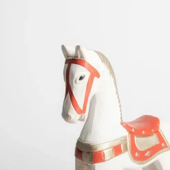 Figurki Dekoracyjne|inny Dekoracja biało-czerwona KOŃ NA BIEGUNACH