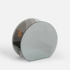 inny Dekoracja LED przydymione szkło KOMINEK 9x5x11 cm