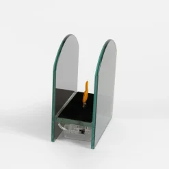 inny Dekoracja LED przydymione szkło KOMINEK 11x5x10 cm