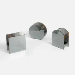 inny Dekoracja LED przydymione szkło KOMINEK 10x5x10 cm