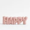 Figurki Dekoracyjne|inny Dekoracja napis HAPPY różowy