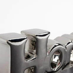 inny Dekoracja napis HOME srebrna