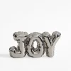 inny Dekoracja napis JOY srebrny