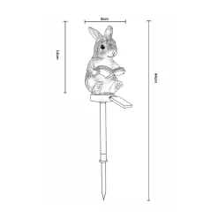 Lampy Ogrodowe|Lampy Ogrodowe|Zumaline Dekoracja zewnętrzna solarna LED IP44 KRÓLIK