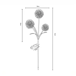 Lampy Ogrodowe|Lampy Ogrodowe|Zumaline Dekoracja zewnętrzna solarna LED IP44 DMUCHAWIEC