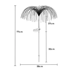 Lampy Ogrodowe|Lampy Ogrodowe|Zumaline Dekoracja zewnętrzna solarna LED RGB IP44 77 cm