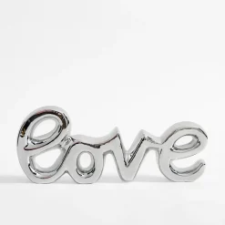 inny Dekoracyjny napis srebrny LOVE 29x11,4 cm