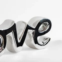 inny Dekoracyjny napis srebrny LOVE 29x11,4 cm