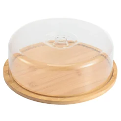 inny Deska bambusowa okrągła z kloszem 28,2 cm