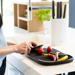 Noże I Deski Do Krojenia|Vialli Design Deska do krojenia LIVIO czarna