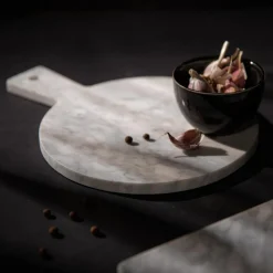 inny Deska do krojenia okrągła marmurowa 28x20 cm