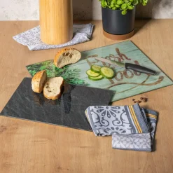 inny Deska do krojenia szklana czarna 20x30 cm